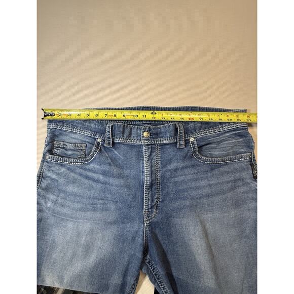 Silver Jeans Co Men’s Relaxed Fit Straight Leg Denim Jeans Blue 42x30 - Picture 9 of 10